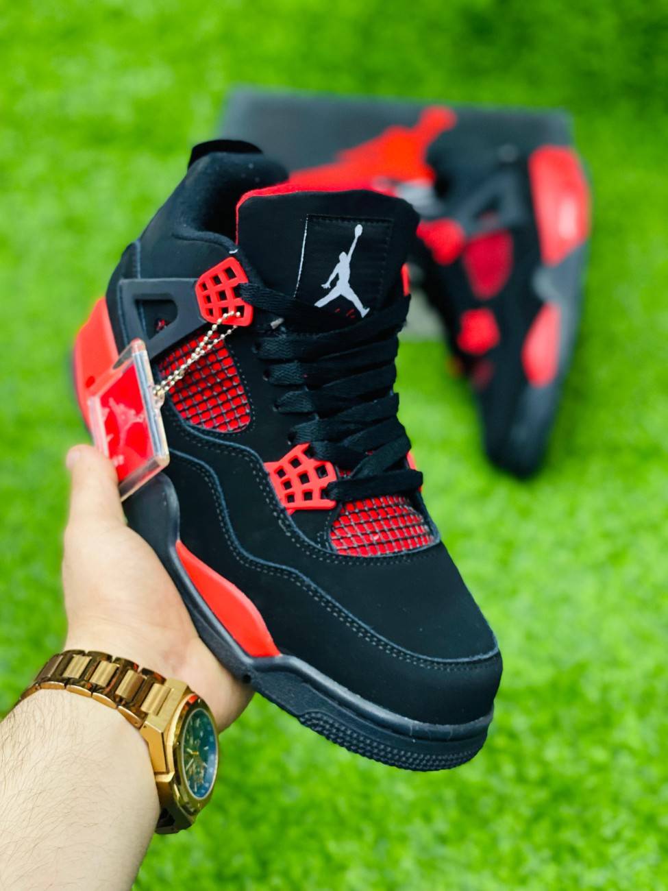 Aj4 black red best sale