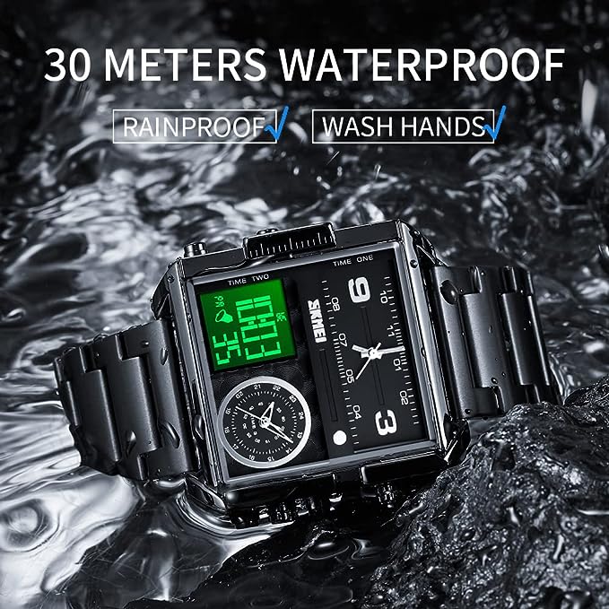 Full Black 100% Men’s Digital Sports & Waterproof Watch