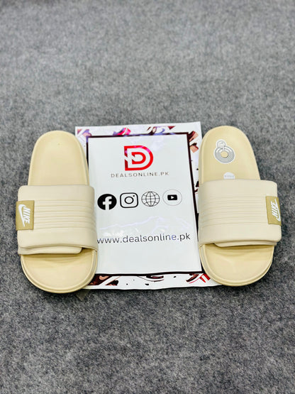 "-Nike-" Slippers | 5001 Cream