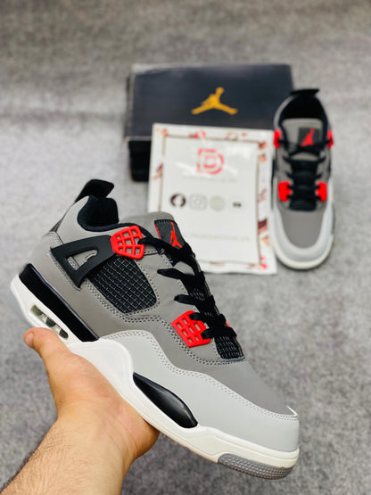 AJ4 Grey Red