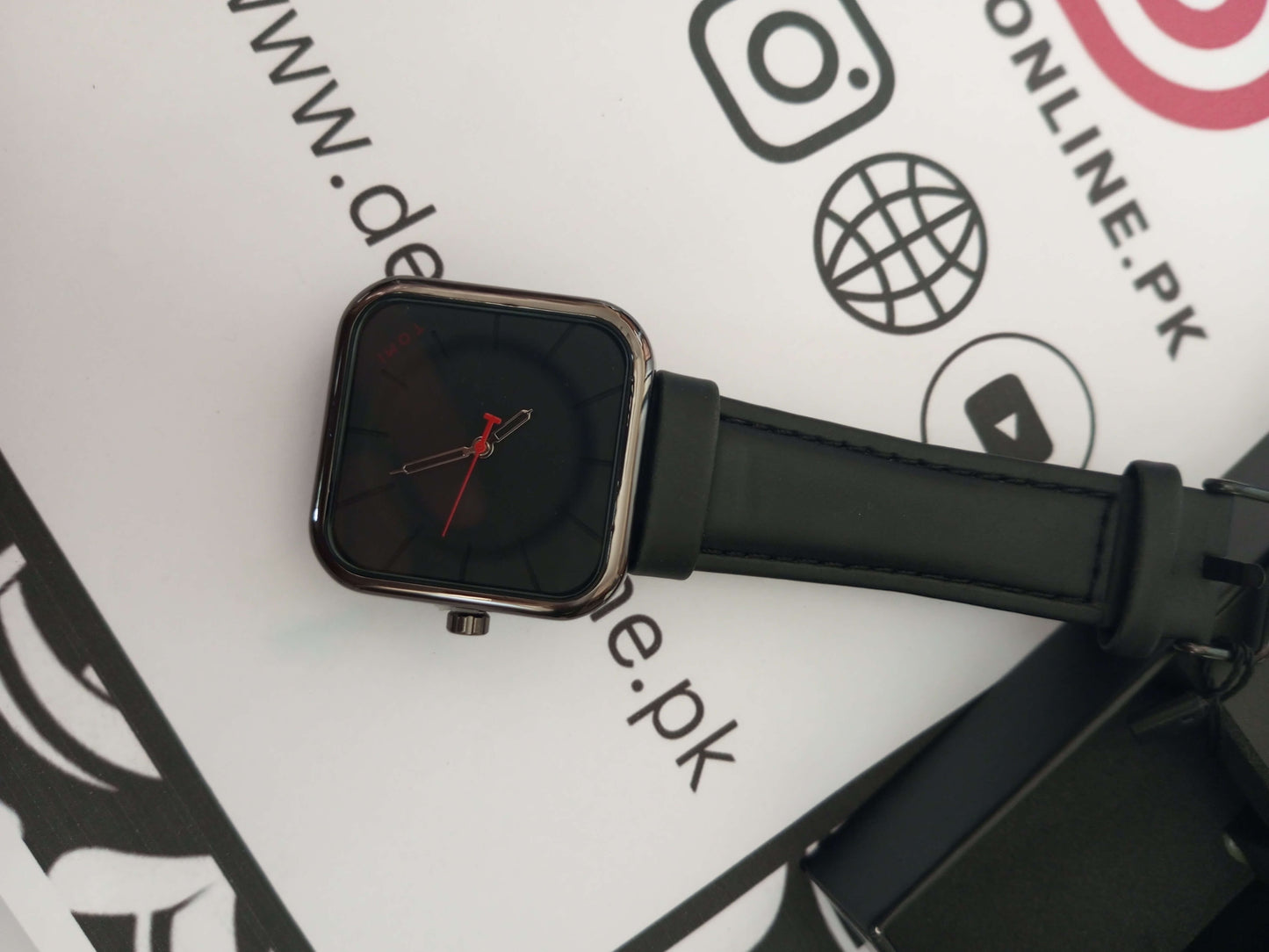 "Tomi"Brand Slim Luxury Leather Strap Wrist Watch