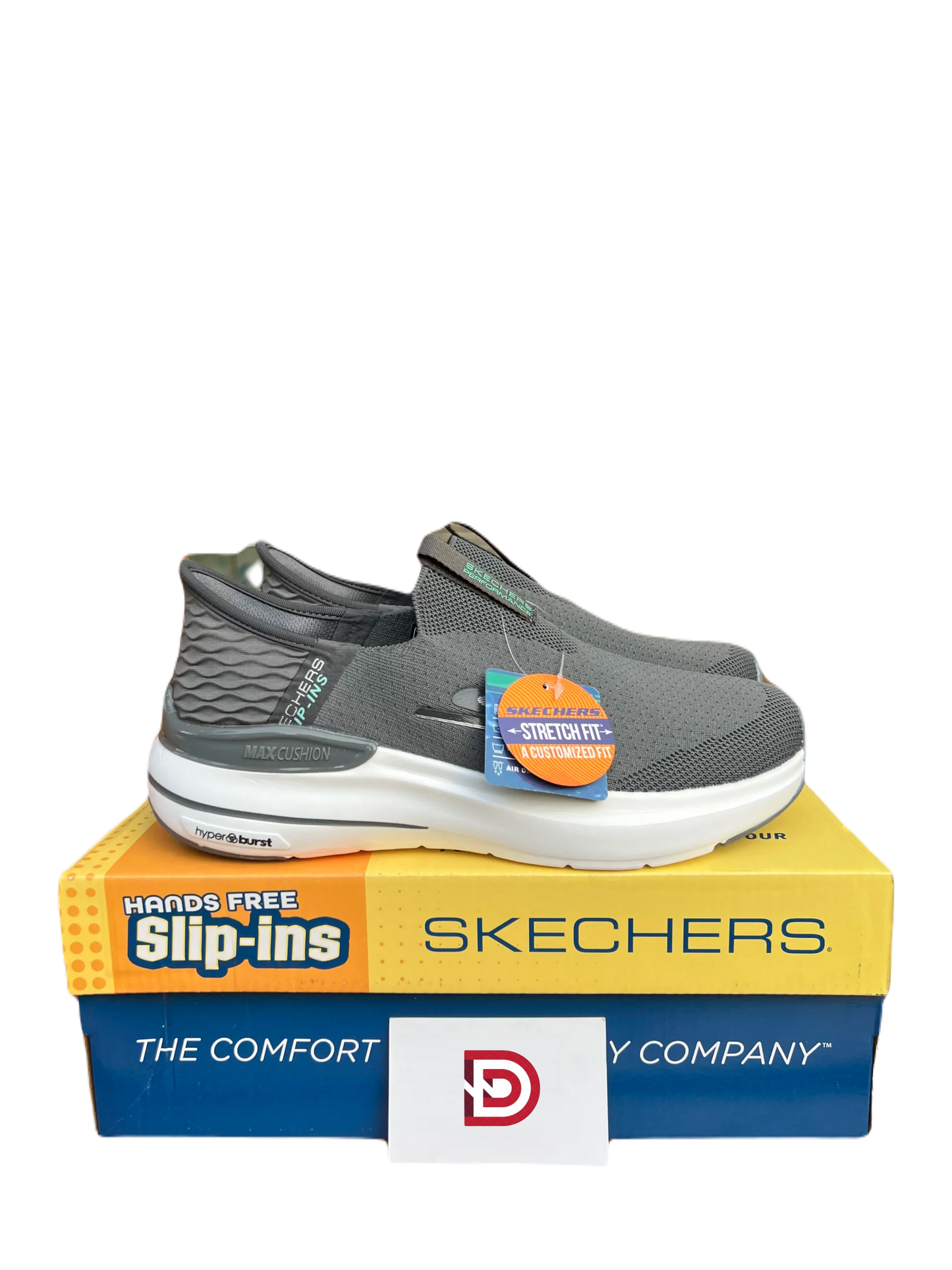 "Ske-chers" Max Cushioning Hyper Burst Grey