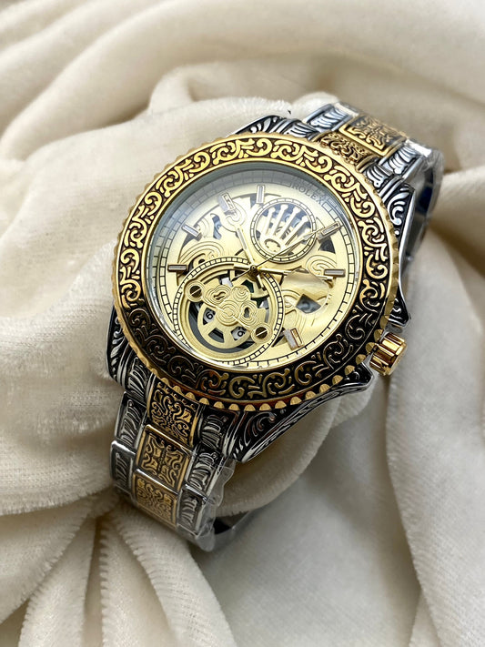 RLX Silver Chain Watch Engraving Model