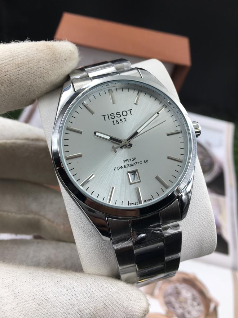 "Tissot" Silver Chain Date Meister