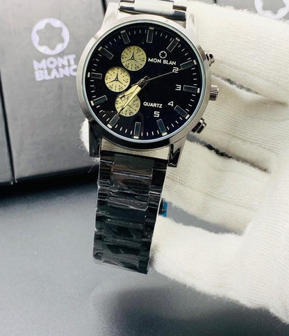 "MONTBLANC" Black & Gold Gents Chain Watch