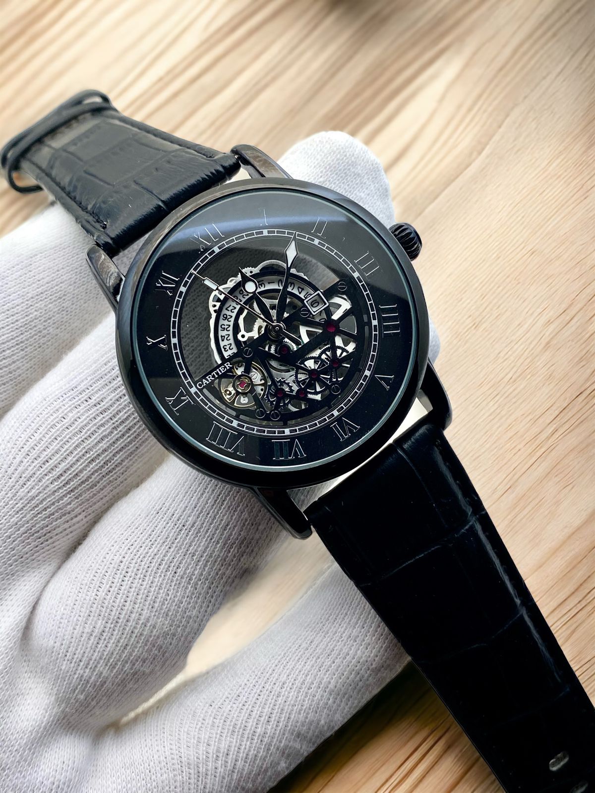 "CAR-TIER" Gents Watch with Leather Belt