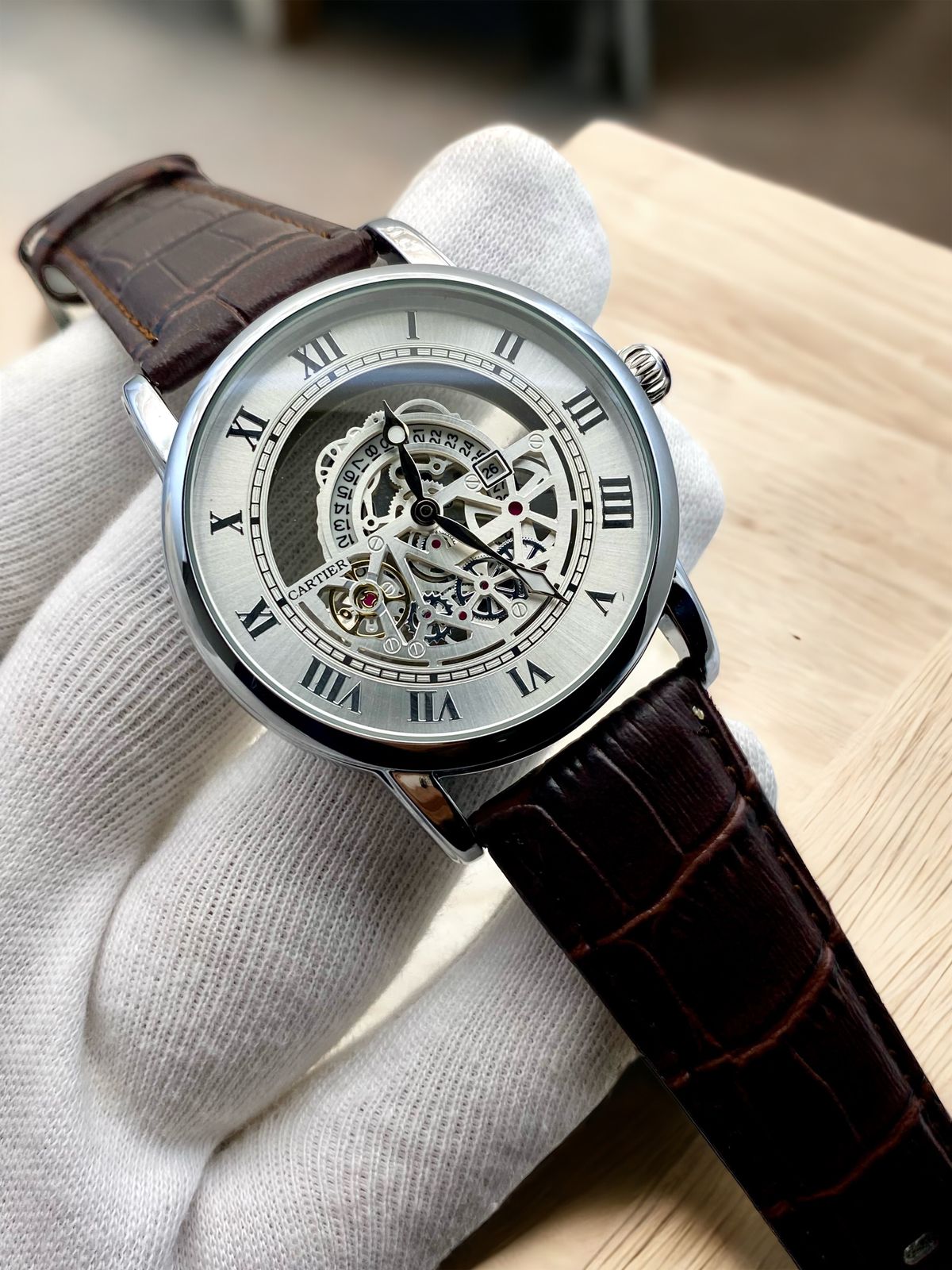 "CAR-TIER" Gents Watch with Leather Belt
