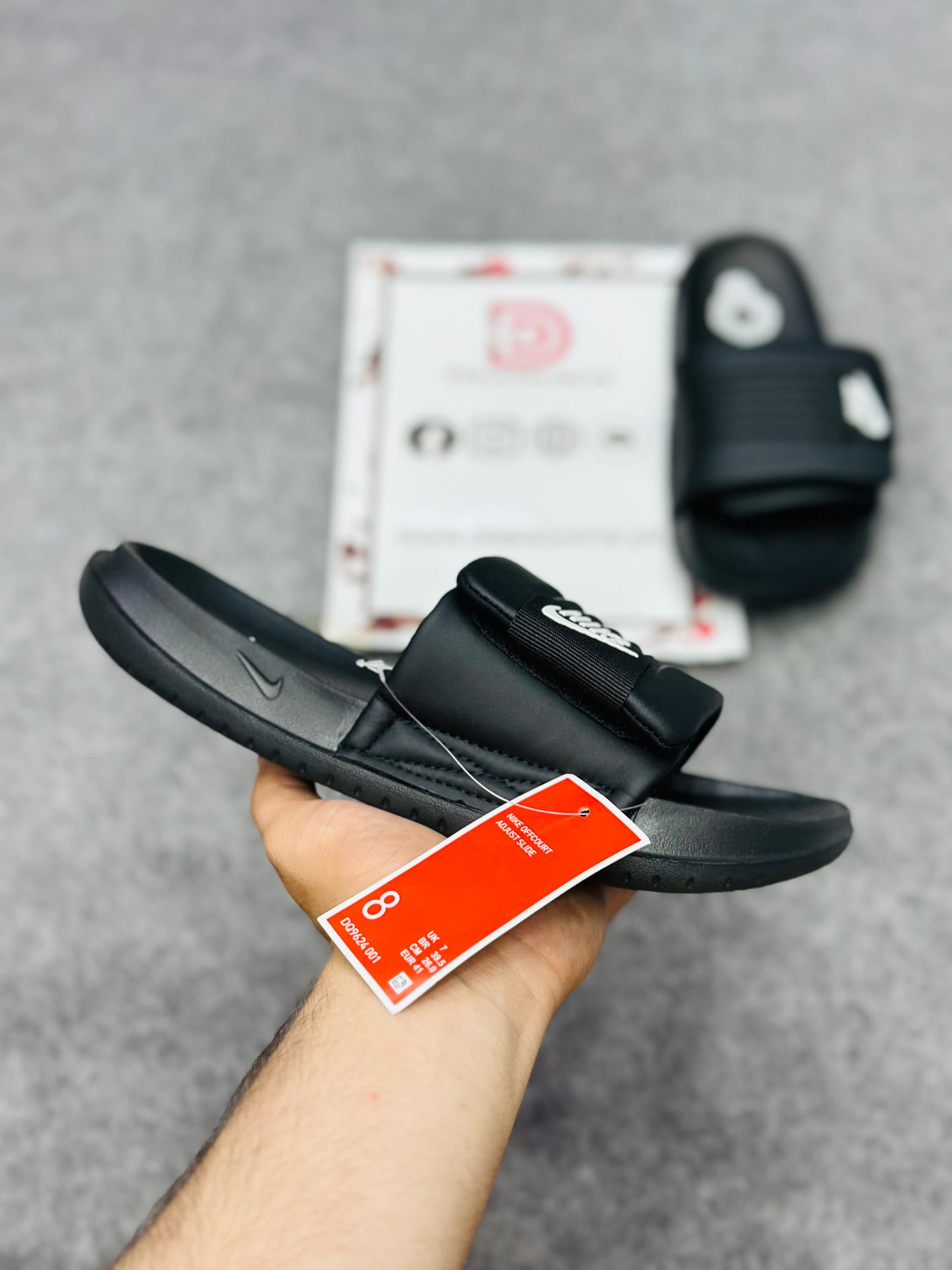 "-Nike-" Slippers | 5001 Black