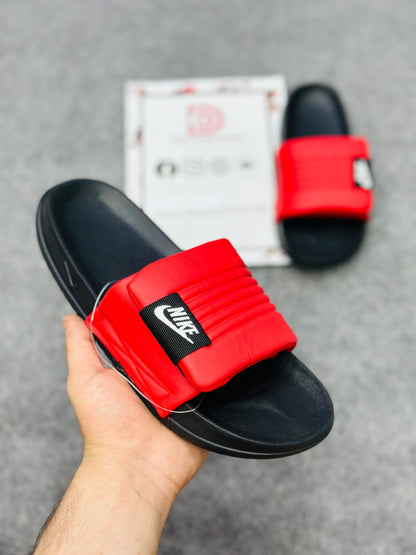 "-Nike-" Slippers | 5001 Red Black