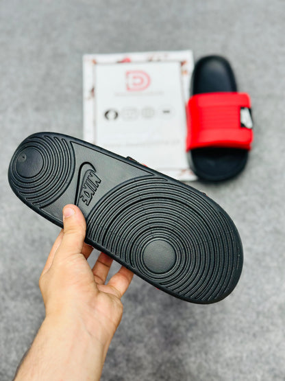 "-Nike-" Slippers | 5001 Red Black