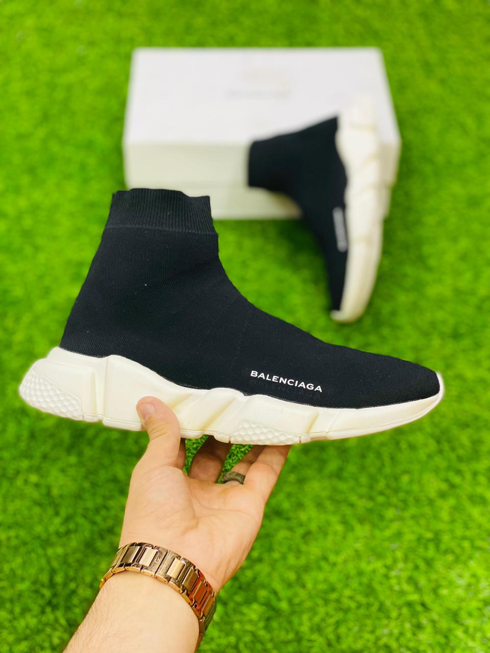 "Balenciaga" Speed Trainers (Dual White)