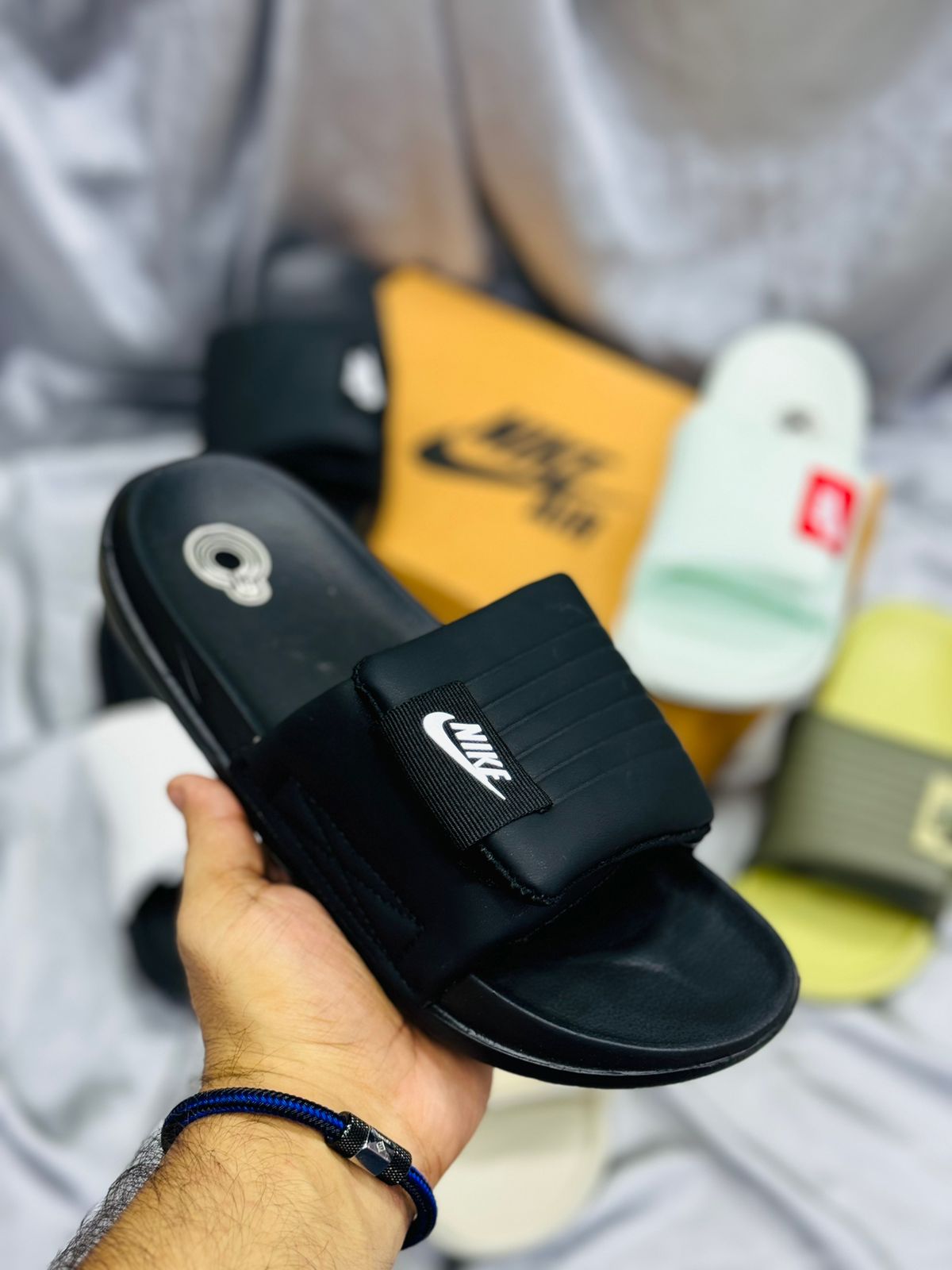 "'-Nike-" Slippers | 5001 Black